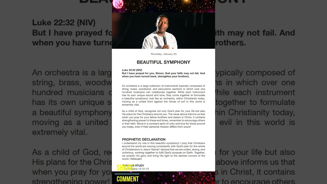January 23, 2025. BEAUTIFUL SYMPHONY. GoodNews Daily by Prophet Uebert Angel.
