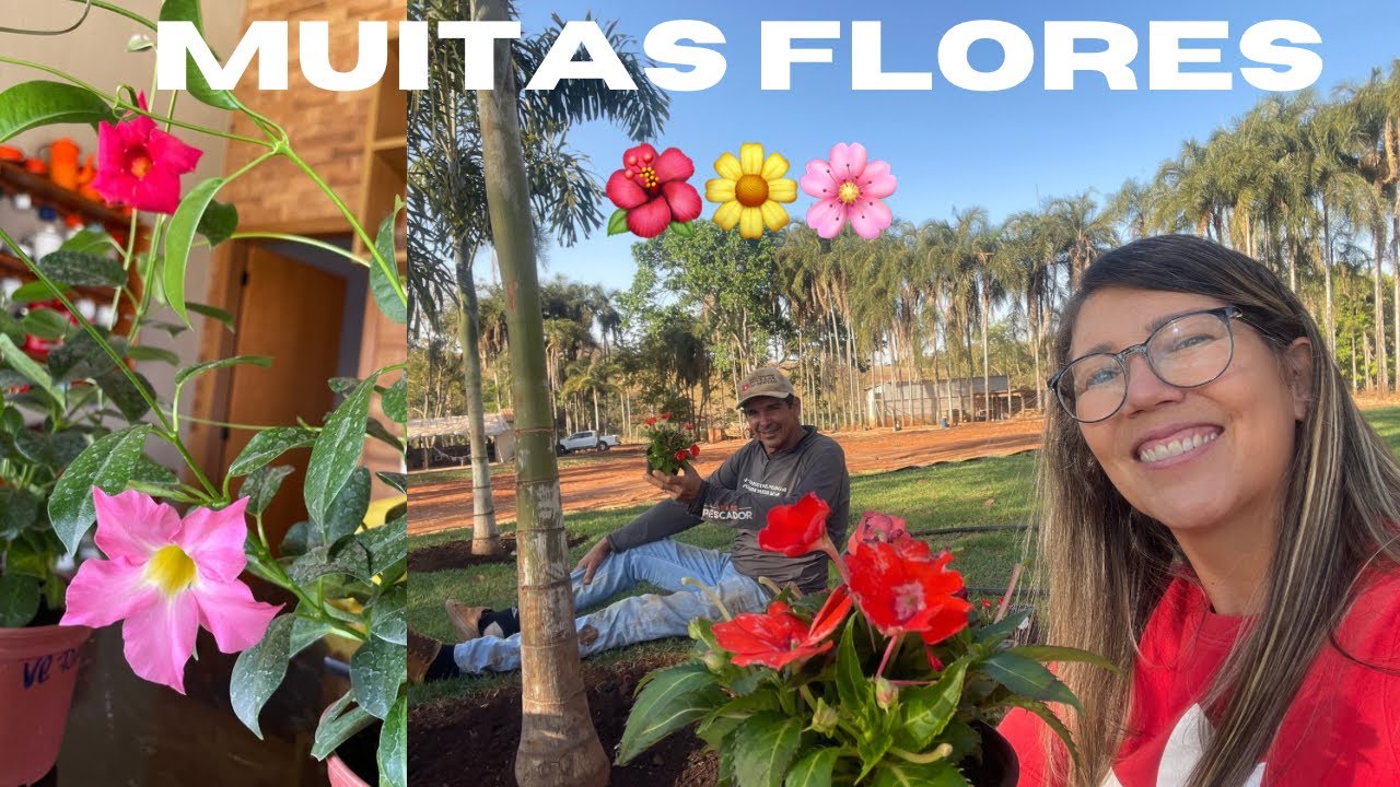 CONCLUÍDA MAIS UMA ETAPA DO JARDIM COM MUITAS FLORES 🌺 🌼🌸/ VLOG DO NOSSO DIA AQUI NO SÍTIO 🙌