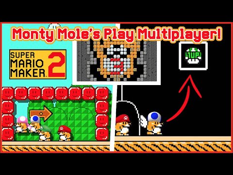 Super Mario Maker 2 - Monty Mole's Play Multiplayer Versus!