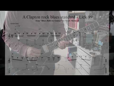 416.   Common Clapton rock-blues move in C -  Lick 99