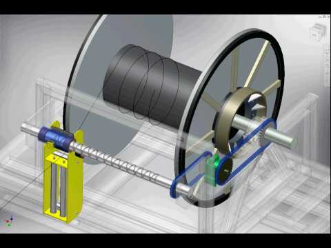 Rope Winder Dynamic Simulation using Inventor from B&D Manufacturing