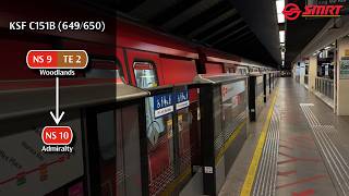 (Surprise late night catch) SMRT - KSF C151B (649/650) (Woodlands » Admiralty)
