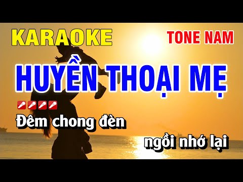 Karaoke Huyền Thoại Mẹ Tone Nam Nhạc Sống Dễ Hát | Hoàng Luân
