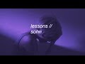 lessons || sohn lyrics