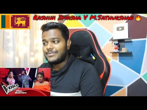 INDIAN REACTS TO The Voice Sri Lanka | The Battles : Rashini Imasha V M.Sathurshan - Jabra Fan Song
