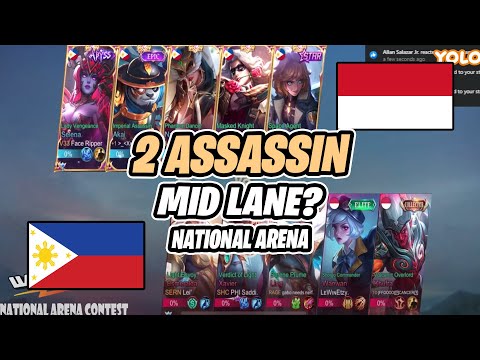 2 ASSASSIN SA MID LANE? | Philippines vs Indonesia | National Arena Contest