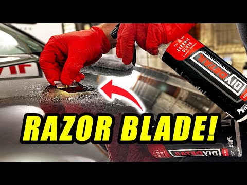 How to remove OVERSPRAY & *Heavy* Contamination on paint! (THE RAZOR BLADE METHOD??)