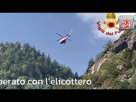 Cade sulla ferrata Walser Fall a Croveo. Illeso, recuperato con l’elicottero