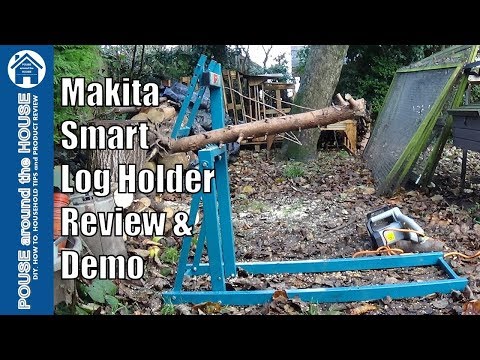 Makita smart holder log saw horse review and demo. Makita 71691 log holder. Video