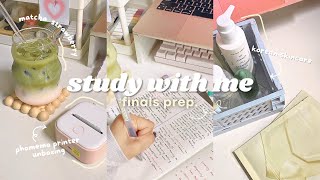 study vlog 📚: unboxing phomemo t02, afforable korean skincare, finals prep ୧ ‧₊˚🍥⋅ asmr note-taking