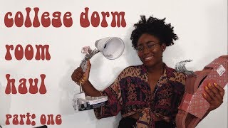 COLLEGE DORM ROOM HAUL 2017  PT. 1 | DORM ESSENTIALS