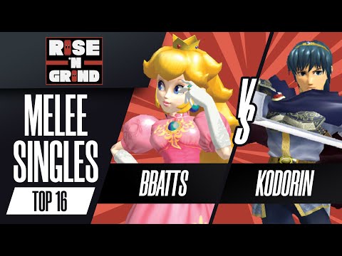 Bbatts (Peach) vs KoDoRiN (Marth) - Melee Singles Winners Quarters - Rise N Grind 2023
