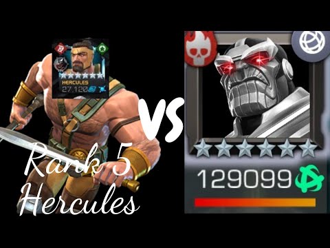 Rank 5 Hercules easily solos Nameless Thanos boss!!! (MCOC)