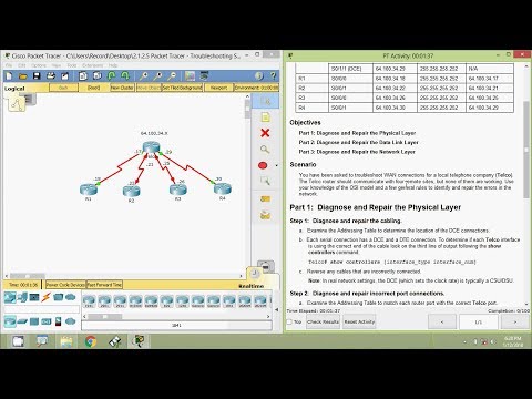 2.1.2.5 Packet Tracer - Fehlerbehebung bei seriellen Schnittstellen