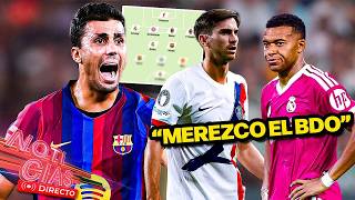 Mal nivel sorprende a Rodri | Mbappe vs Fabian por el BdO | ¡Cristiano quedó fuera!