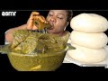 African food mukbang/ black soup and fufu/ Nigeria food ASMR