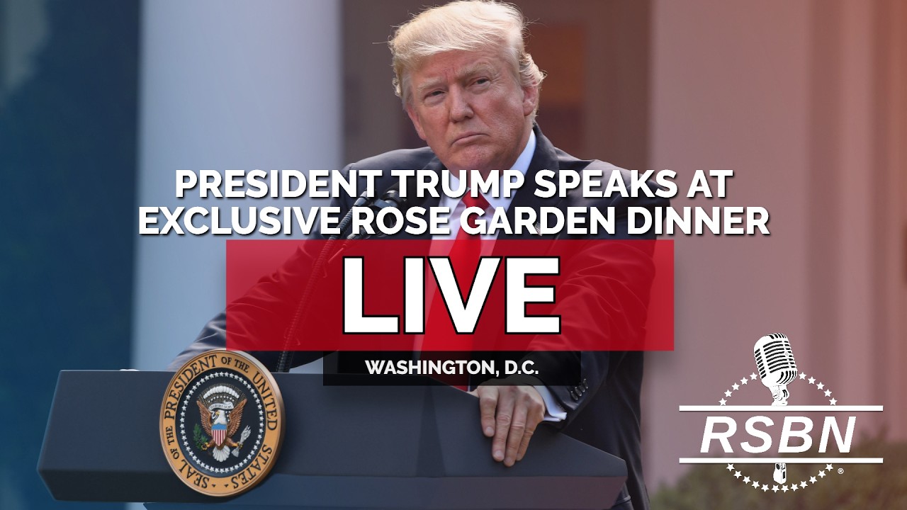 LIVE: Exclusive Rose Garden Dinner Featuring President Trump Remarks - 09/17/26