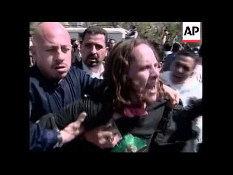 VOICED Protesters in clashes over Iraq and free trade