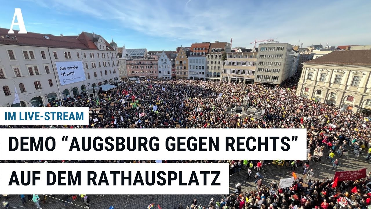 Live aus Augsburg: Kundgebung gegen Rechts