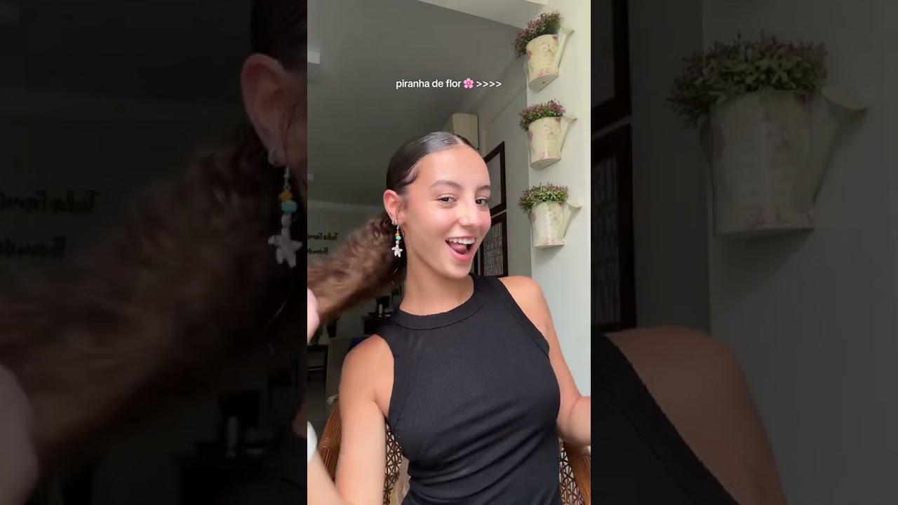 obcecada por piranha de flor 🌸 #chango #penteado #penteadosparacabeloscacheados #cachos  #juhmazzo