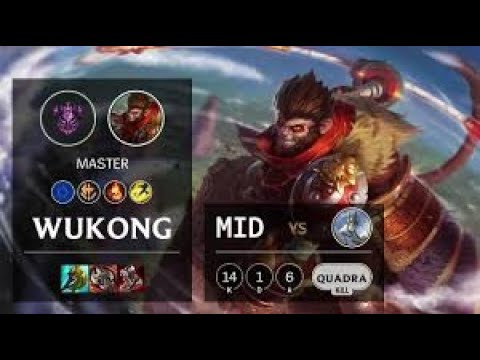 Wukong mid lane DOMINATING game vs Galio