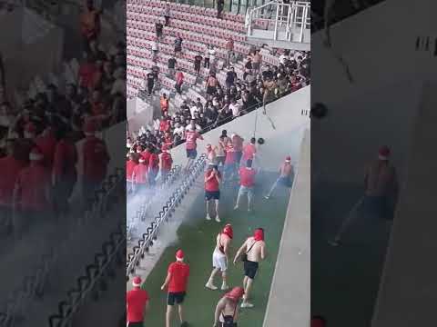 Fights and brawls between Nice and Cologne fans just before the Europa Conference League match 👿