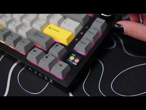 Клавіатура бездротова Ajazz AK820 Pro Flying Fish Switch Black RGB With Screen (AK820PRO-FF-BGY)