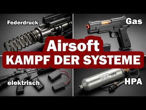 Airsoft Antriebsarten im Vergleich: Federdruck, Gas, HPA & Elektro 🔫 Was ist das Beste für DICH?
