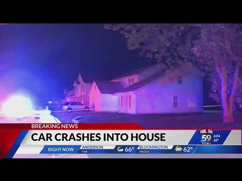 Car goes airborne, crashes into northwest Indy home