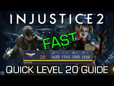 Injustice 2 - Level 20 Character in 30 Minutes! (Boosting Method) - Master of All Trades Achievement