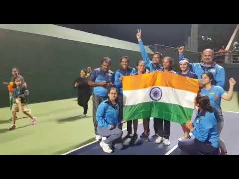 Fed Cup Dubai 2020 : Indian Team Post Match Celebrations