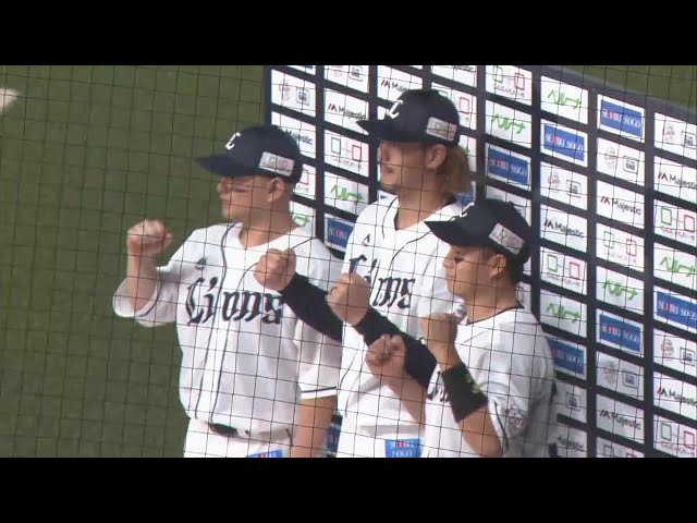 ライオンズ・呉念庭選手・高橋光成投手・森友哉選手ヒーローインタビュー 8月30日 埼玉西武ライオンズ 対 北海道日本ハムファイターズ