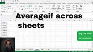 Averageif across sheets and locations in Excel