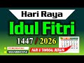 Hari Raya Idul Fitri 2026 Jatuh Pada Tanggal Menurut Pemerintah Muhammadiyah Kalender 2026