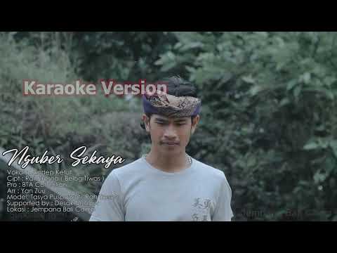 NGUBER SEKAYA - KARAOKE - LANDEP KETUT #karaokelagubali #lagubali