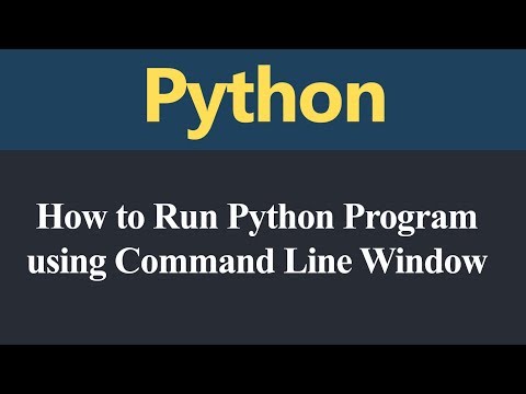 How to run Python Program using Command Line Window Hindi