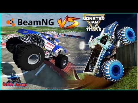 BeamNG vs Monster Jam Steel Titans Freestyle Tournament | ft Real Monster Jam Trucks