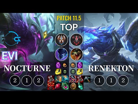 DFM Evi Nocturne vs Renekton Top - KR Patch 11.5