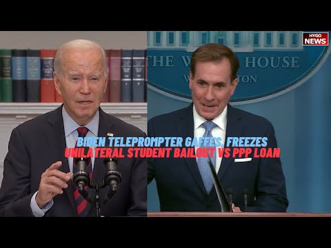 Biden Teleprompter Gaffes, Freezes, Compares Unilateral Student Debt Bailout To PPP Loan