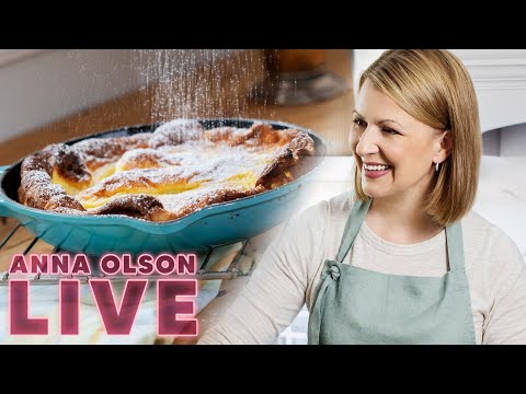 How to Make a Dutch Baby Pancake (with a Strawberry Rhubarb Compote)! | LIVESTREAM w/ Anna Olson