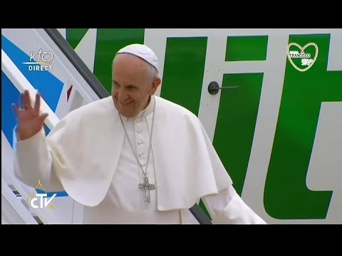 Arrivée du Pape François au Portugal