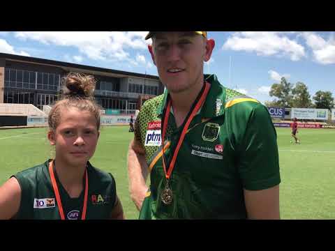J'Noemi Anderson & Ryan Smith - Post Match Interview: U15 Girls Grand Final 2018/19 TIO NTFL