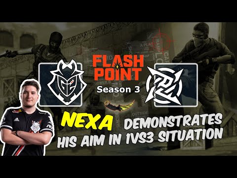 Nexa demonstrates his AIM in 1vs3 situation, G2 vs NIP, Flashpoint 3