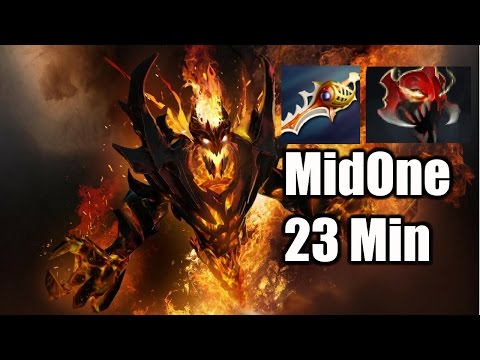 Dota 2 - MidOne Shadow Fiend 23 min with Divine Rapier!