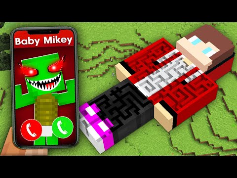 JJ and Mikey - Scary Baby Mikey Inside JJ Maze ? JJ Saved Mikey in Minecraft Challenge - Maizen Call at 3:00 PM