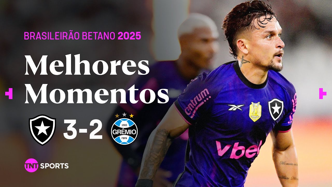 VÍDEO | Gols e melhores momentos da vitória do Botafogo sobre o Grêmio no Brasileirão 2025 VÍDEO | Gols e melhores momentos da vitória do Botafogo sobre o Grêmio no Brasileirão 2025