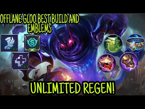 UNLIMITED REGEN! OFFLANE GLOO BEST BUILD AND EMBLEMS 2021 || NEW HERO GLOO IS OVERPOWER!!