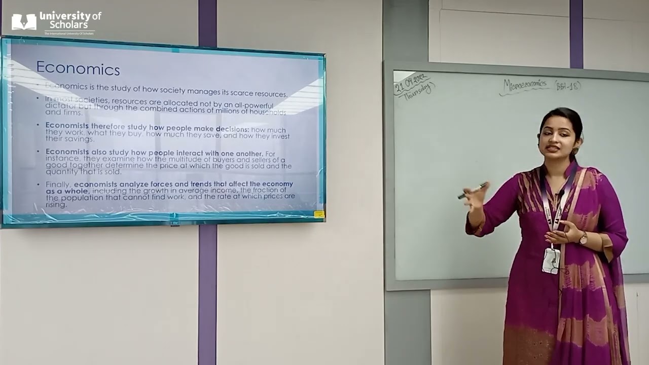 Microeconomics | Ten Principles of Economics | Lecture-01 | Tazin Ahmed | University of Scholars