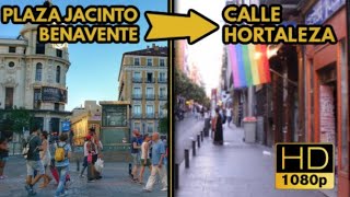 Long Walk Through Central Madrid!From Plaza Jacinto Benavente To Calle Hortaleza! 🇪🇦