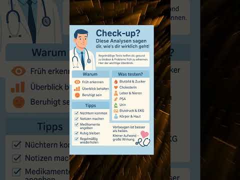 👨‍⚕️ Check-up? Diese Analysen sagen dir, wie’s dir wirklich geht! #Männergesundheit #CheckUp